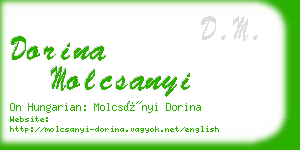 dorina molcsanyi business card